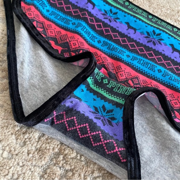 PINK Victoria’s Secret Boy Short Boxer Velvet Trim Cotton Used Panties: Medium - Picture 2 of 6